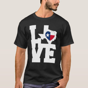 Texas Texas Liebe Map Flag Herz Graphic T-Shirts X