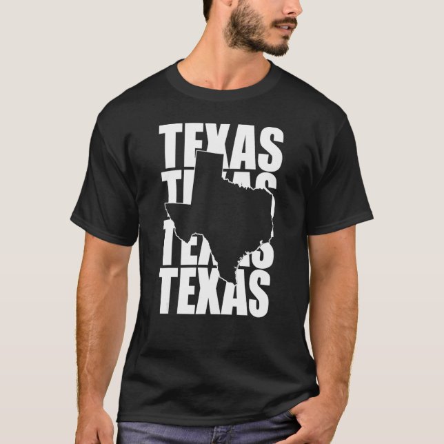 Texas Texas Texas Form Texas Zuhause-Staat T-Shirt (Vorderseite)