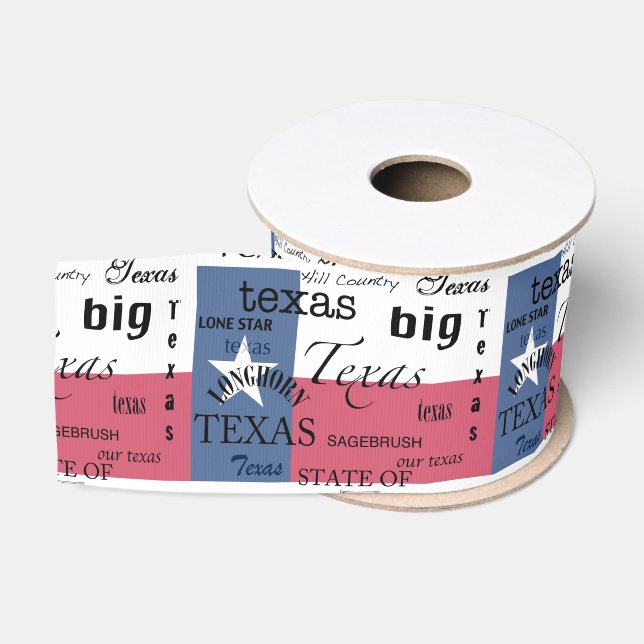 Texas-Text Entwurf-mit Texas-Flagge Ripsband (Spule)