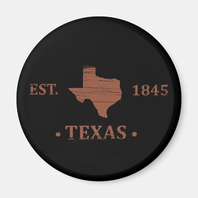 texas the lone star Staat-Kontur Magnet (Vorne)