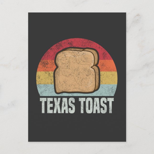 Texas Toast Retro Vintag 1970er Postkarte (Vorderseite)