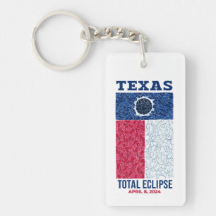 Texas Total Eclipse Porte - clé acrylique