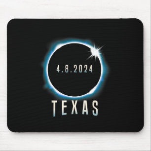 Texas Total Solar Eclipse 2024 Blue April 8 Men Wo Mousepad