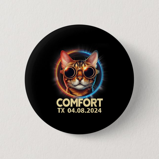 Texas Total Solar Eclipse 2024 Button (Vorderseite)