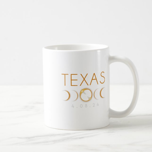 Texas Total Solar Eclipse April 8 2024 Texas Solar Kaffeetasse (Rechts)