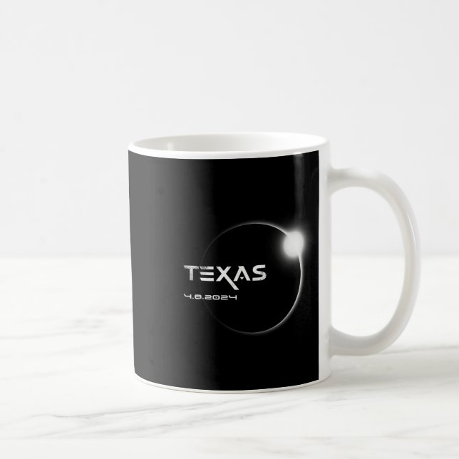 Texas Totality 4.08.2024 Total Solar Eclipse 2024 Kaffeetasse (Rechts)