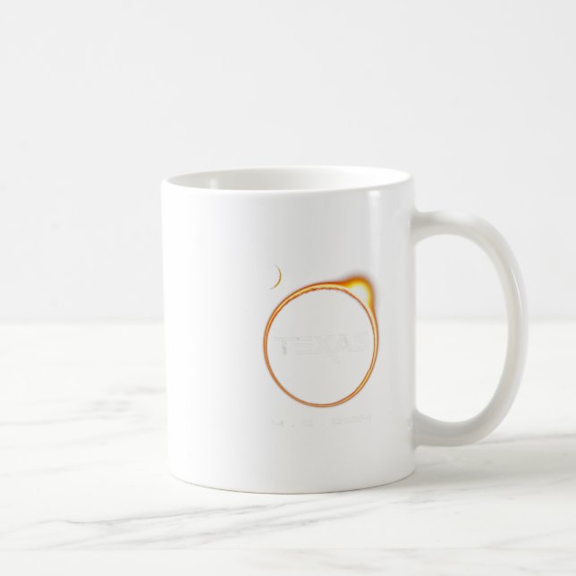 Texas Totality 4.08.2024 Total Solar Eclipse 2024 Kaffeetasse (Rechts)