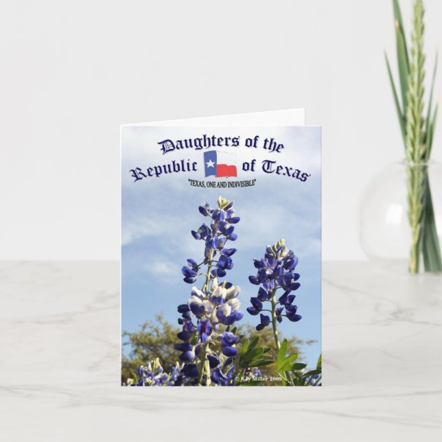 Texas towering bluebonnets -k, DRT BUMPER -1A, ... Karte (Vorderseite)