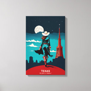 Texas Travel: Der Geist des Abenteuers Leinwanddruck