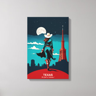 Texas Travel: Der Geist des Abenteuers Leinwanddruck