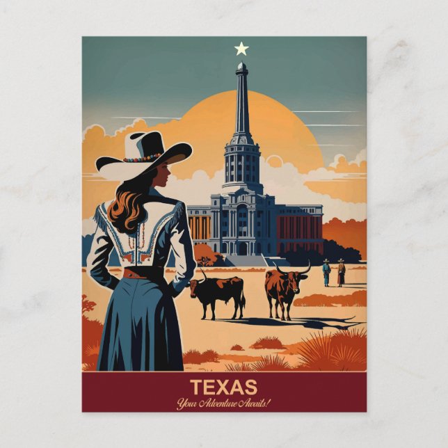 Texas Travel: Ihr Abenteuer erwartet Sie Postkarte (Vorderseite)