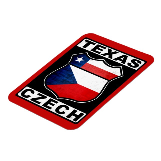 Texas Tschechische Amerikanerin Magnet (Linke Seite)