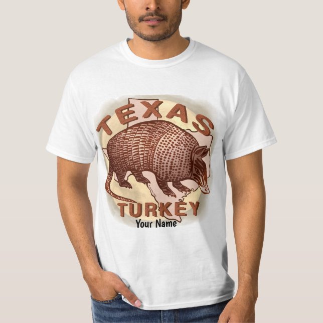 Texas Turkey Armadillo T-Shirt (Vorderseite)