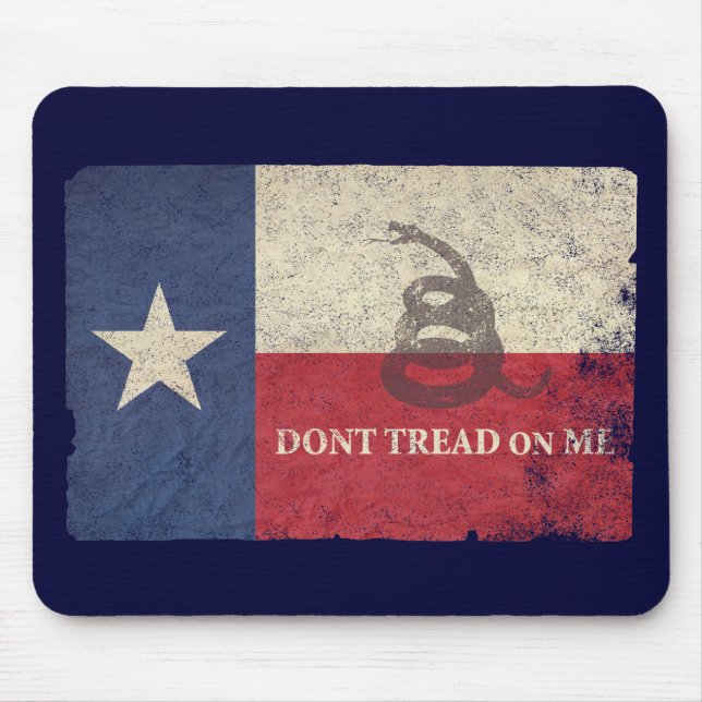 Texas- und Gadsden-Flagge Mousepad (Vorne)