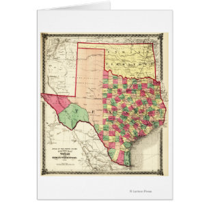 Texas und Inder TerritoryPanoramic Karte