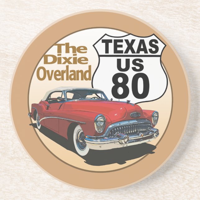 Texas US Route 80 - The Dixie Overland Untersetzer (Vorne)