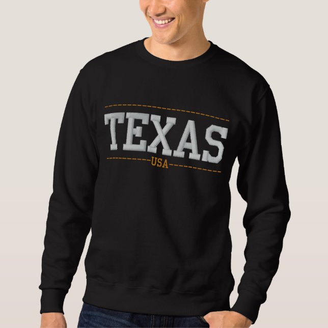 Texas USA bestickte Sweatshirts (Vorderseite)