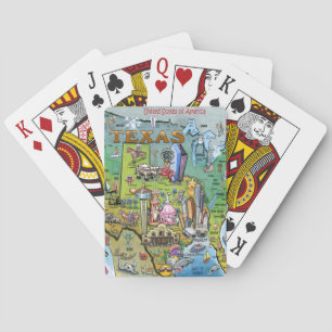 Texas USA Map Spielkarten