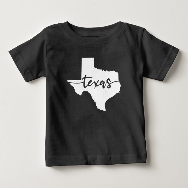 Texas USA Staat Map Baby T-shirt (Vorderseite)