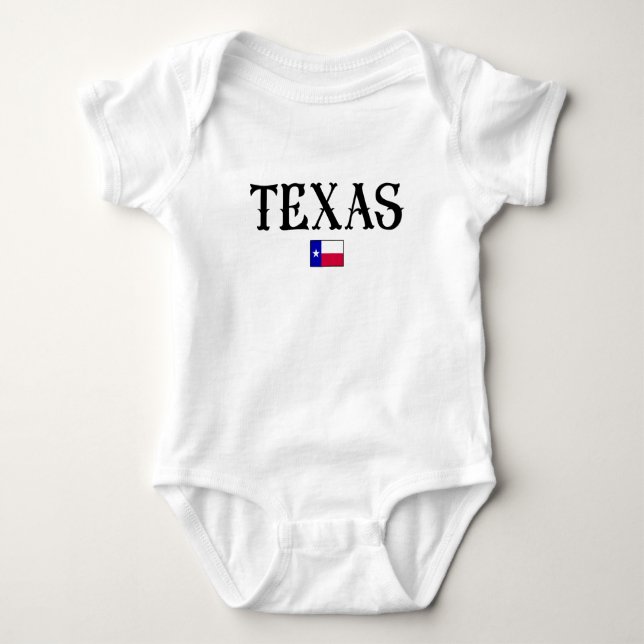 Texas USA Staat Map Flag Baby Strampler (Vorderseite)