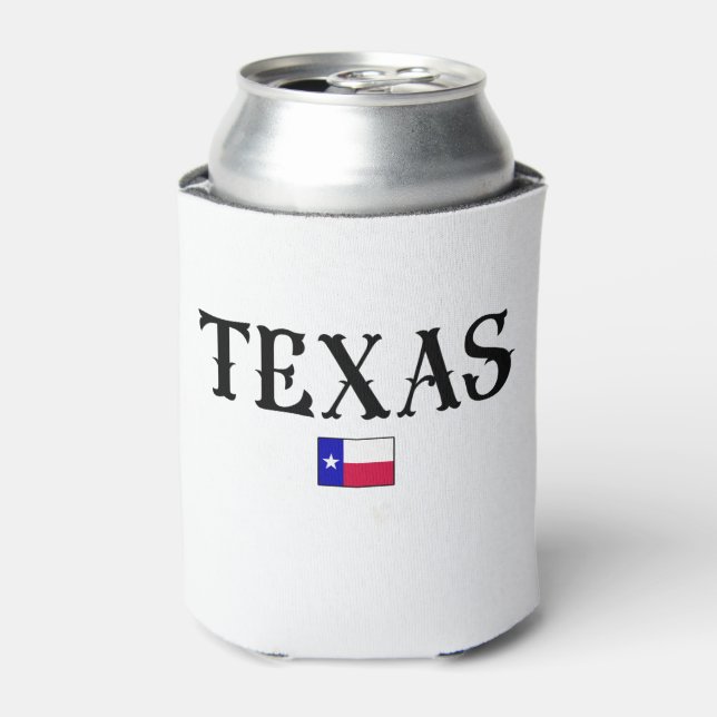Texas USA Staat Map Flag Dosenkühler (Kanne Vorderseite)