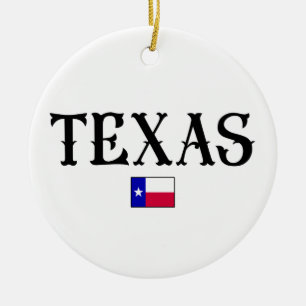 Texas USA Staat Map Flag Keramik Ornament