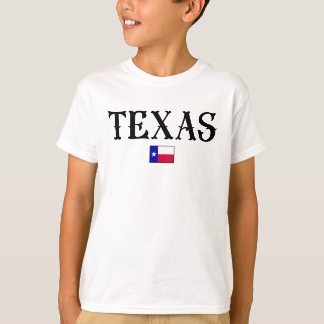 Texas USA Staat Map Flag T-Shirt (Vorderseite)