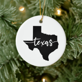 Texas USA Staat Map Keramik Ornament