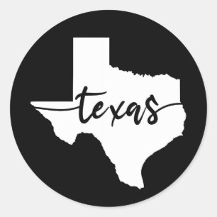 Texas USA Staat Map Runder Aufkleber