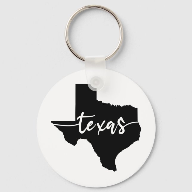 Texas USA Staat Map Schlüsselanhänger (Vorderseite)
