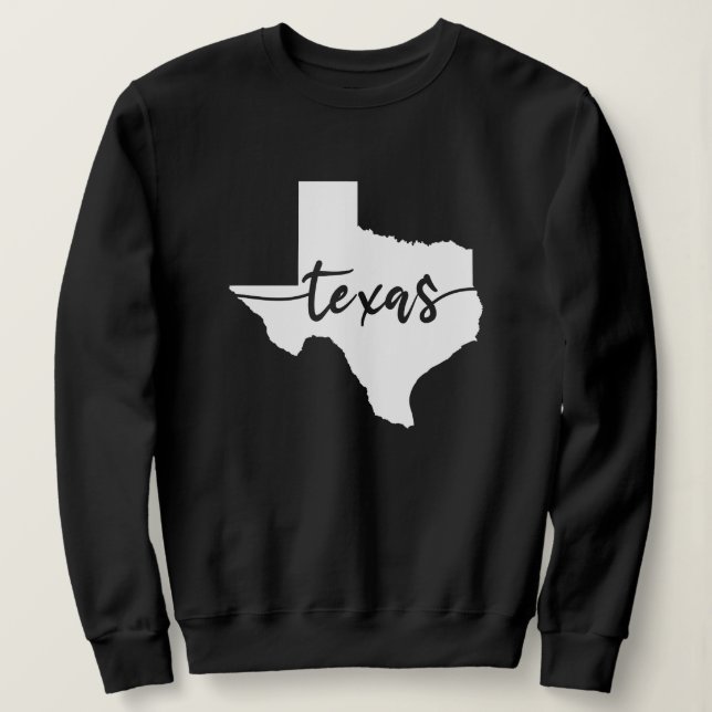 Texas USA Staat Map Sweatshirt (Design vorne)