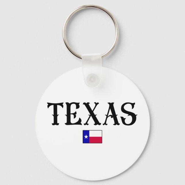 Texas USA State Map Flag Schlüsselanhänger (Vorderseite)