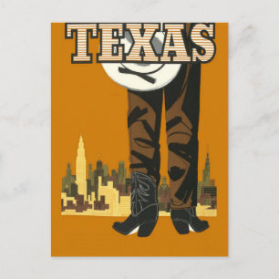 Texas USA Vintage Reise Postkarte