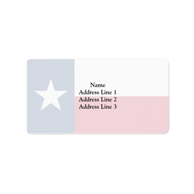 Texas, Vereinigte Staaten Adressaufkleber (Vorne)