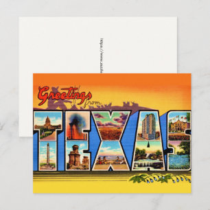 Texas Vintage Postkarte