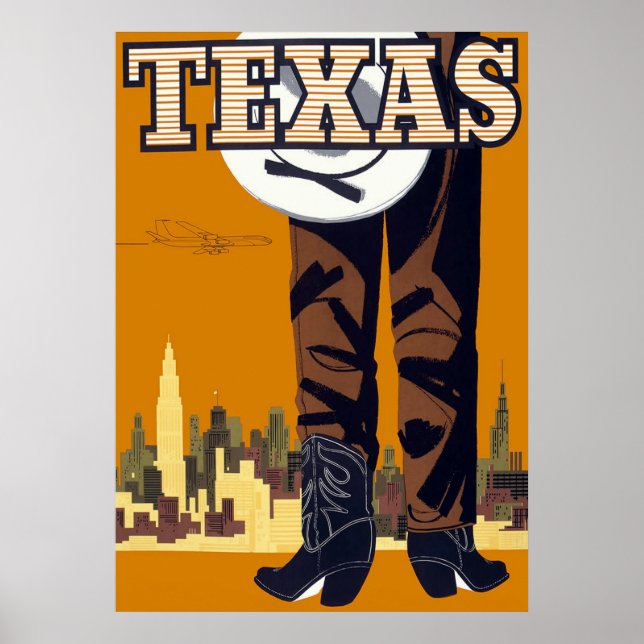 Texas ~ Vintage Reise Poster (Vorne)