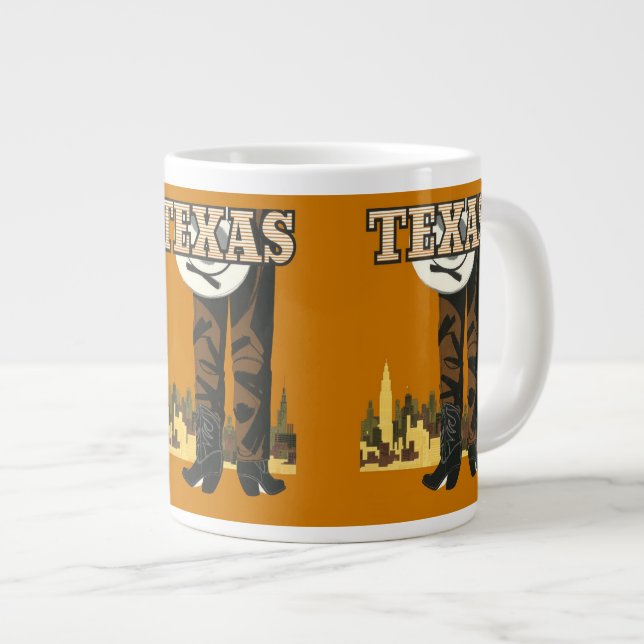 Texas Vintage Travel Poster Tasse (Vorderseite Rechts)