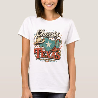 Texas Vintage Western-Shirt mit Choosin'-Design T-Shirt