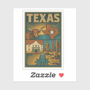 Texas Vinyl Sticker - Dauerhaltbares wetterfestes 