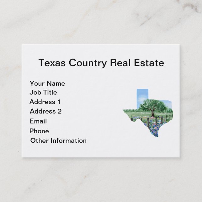 Texas-Visitenkarte Visitenkarte (Vorderseite)