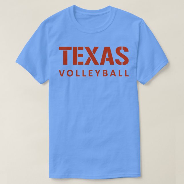 Texas Volleyball Blockstil T-Shirt (Design vorne)