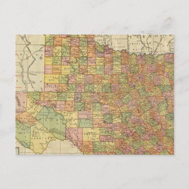 Texas von Rand McNally Postkarte (Vorderseite)