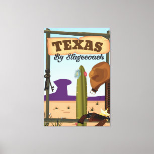 Texas von Stagecoach Leinwanddruck