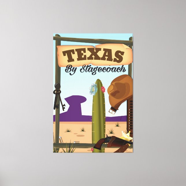 Texas von Stagecoach Leinwanddruck (Vorderseite)