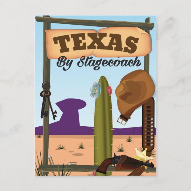 Texas von Stagecoach Postkarte (Vorderseite)