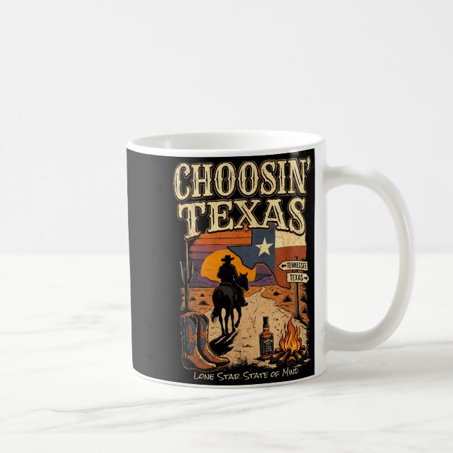 Texas wählen Lone Star State of Mind Cowboy Kaffeetasse (Rechts)