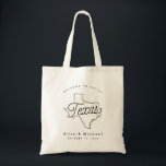 Texas Wedding Welcome Tote Bag Tragetasche<br><div class="desc">Diese Tasche in Texas ist ideal,  um die Gäste der Stadt zu Ihrer Hochzeit zu empfangen! Packen Sie es mit lokalen Goodies für ein extra lustiges Willkommenspaket.</div>