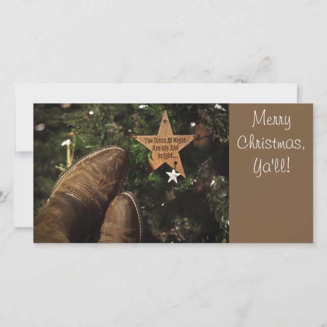 Texas-Weihnachten Feiertagskarte (Vorderseite)