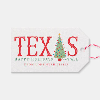 Texas Weihnachtsbaum Happy Holidays Geschenk Tags Geschenkanhänger