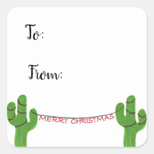 Texas-Weihnachtsgeschenk-Aufkleber Quadratischer Aufkleber
